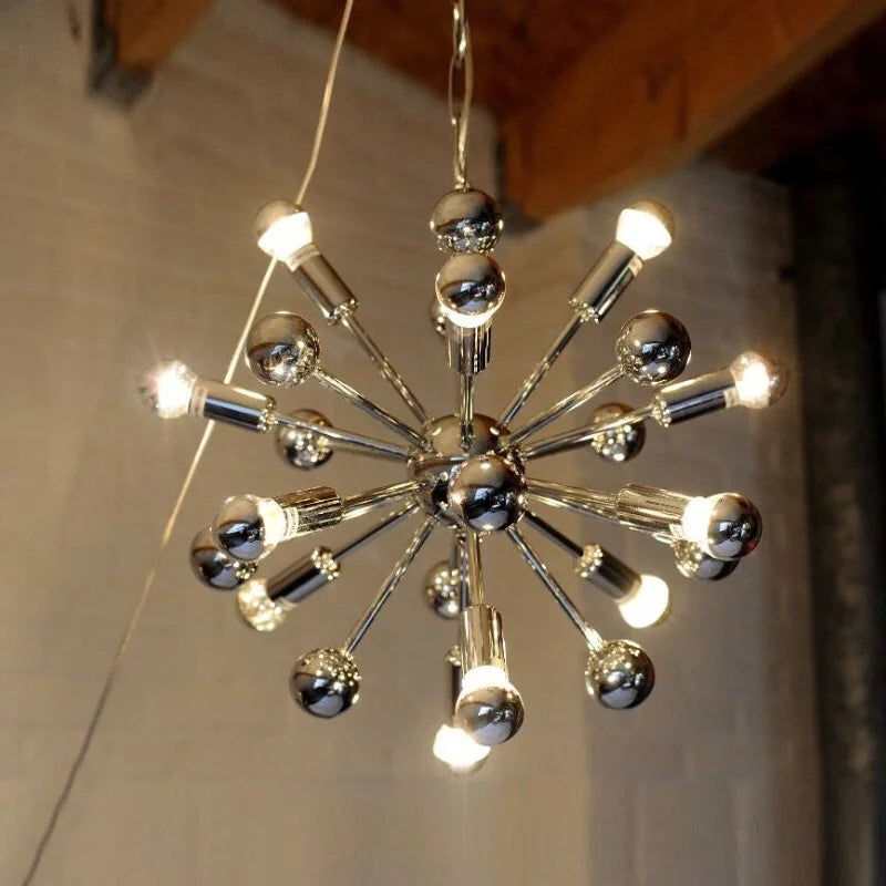 lustre vintage médiéval atomique pour table suspendue - vue 2 sur 6