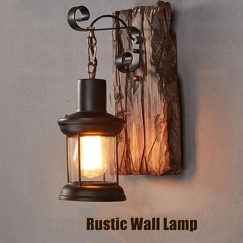 applique murale led rustique en fer vintage pour intérieur et extérieur - vue 4 sur 23