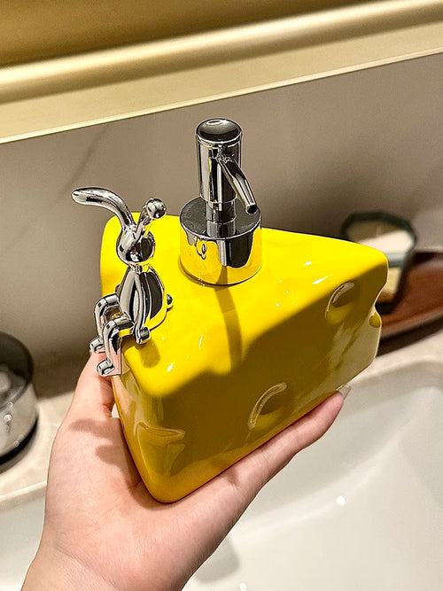 distributeur de savon créatif en céramique pour salle de bain - vue 7 sur 8