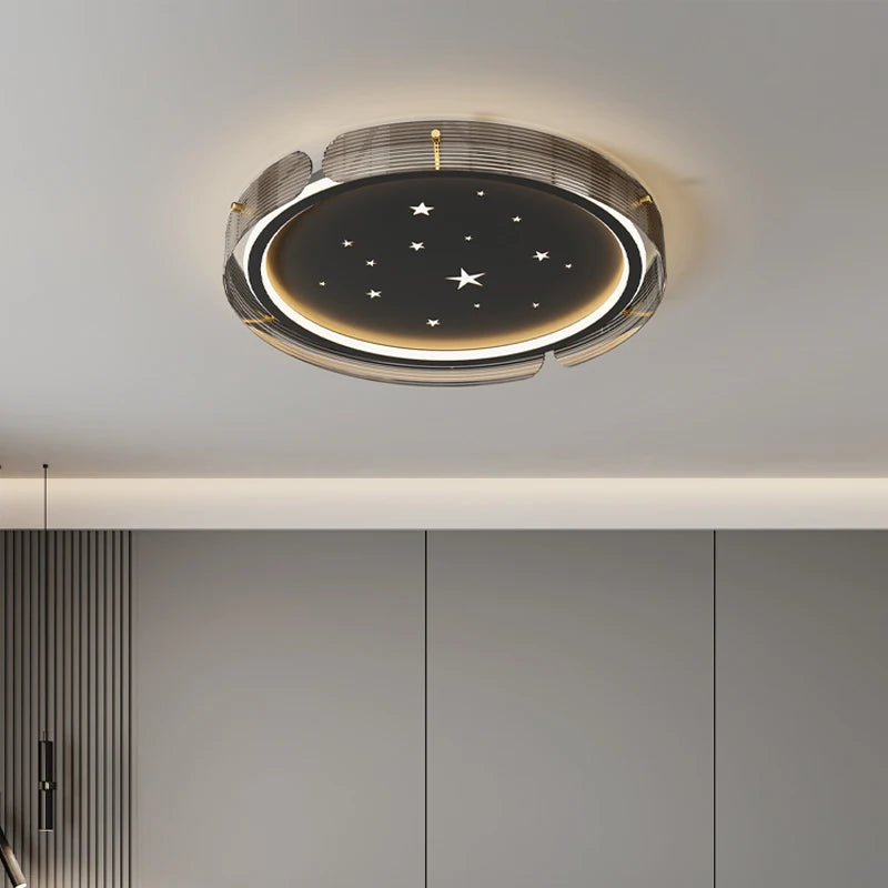 plafonnier led minimaliste avec ciel étoilé et design haut de gamme - vue 6 sur 7