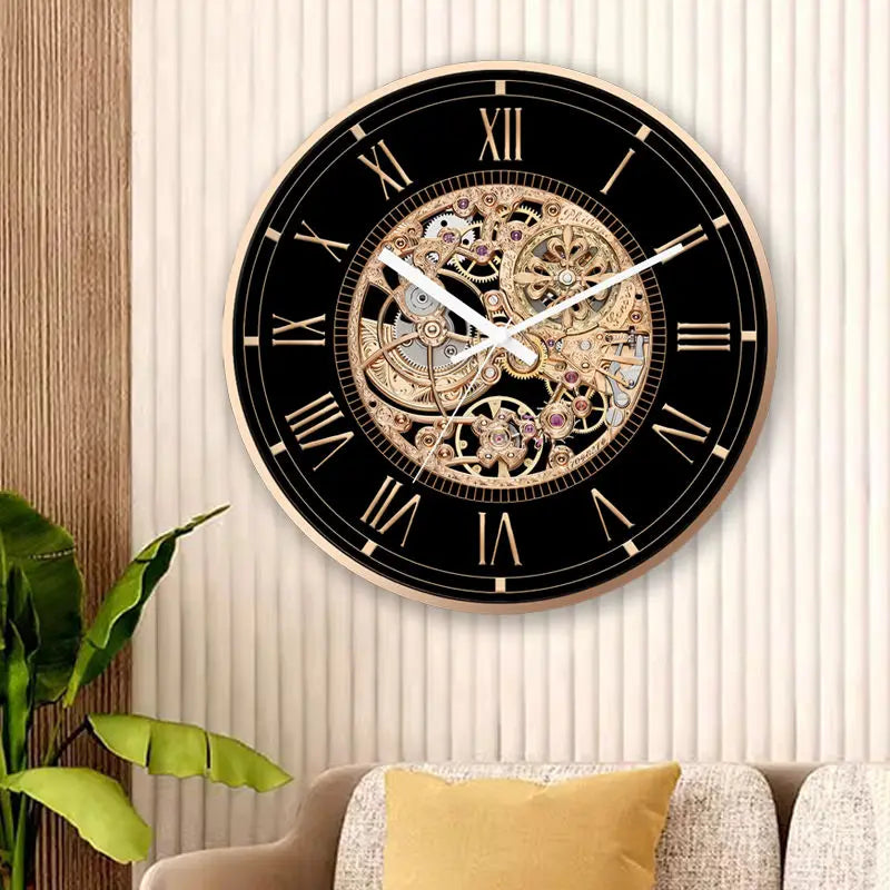 horloge murale rétro silencieuse à quartz pour restaurant américain - vue 3 sur 7