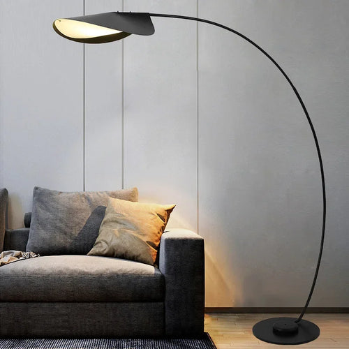 Nordique Noir Parabolique LAMPADAIRE LED Chambre Chevet Étude Lampe de Lecture Créative Salon Décoration Éclairage D'ambiance - vue 3 sur 7