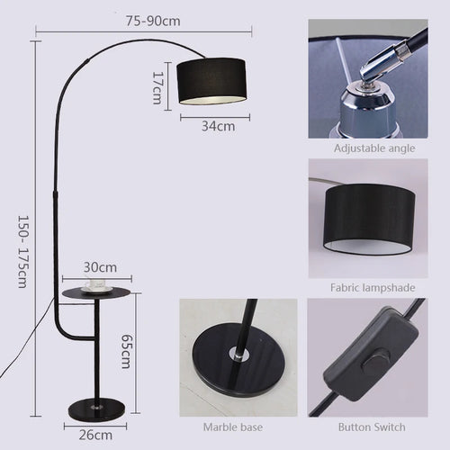 lampadaire nordique simple moderne pour décoration intérieure - vue 7 sur 10