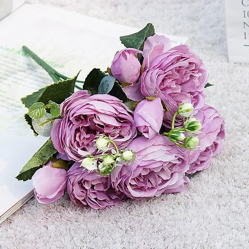 petit bouquet de fleurs artificielles pour décorations printanières et festives - vue 7 sur 34