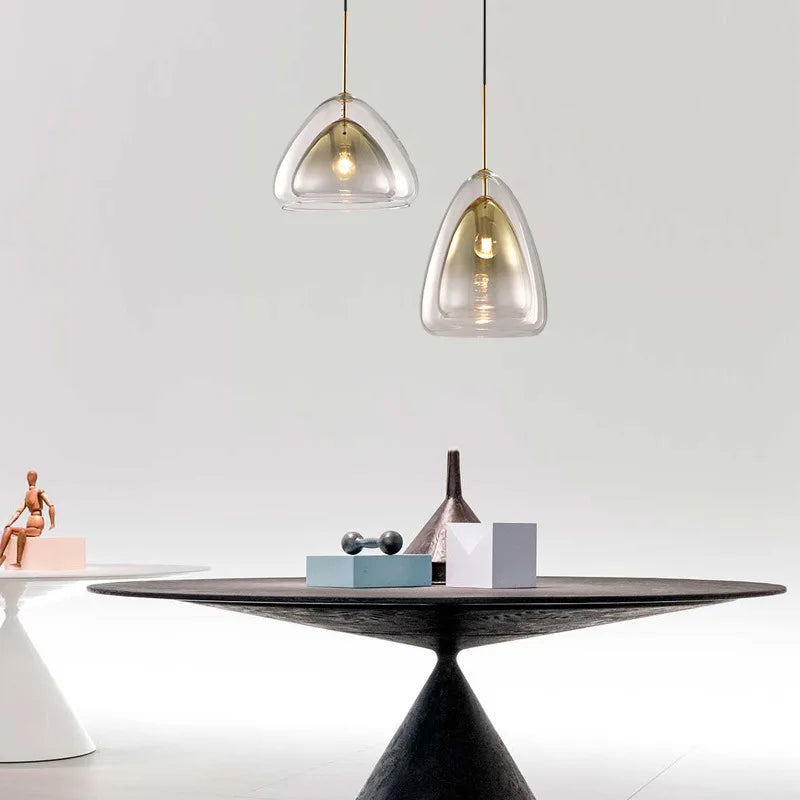 suspension en verre design nordique pour décoration intérieure moderne