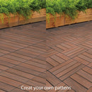 Dalles clipsables extérieures rénovation terrasse bois 30 pièces