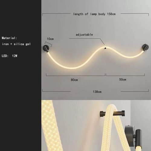 applique murale en silicone et acier inoxydable pour - vue 11 sur 10