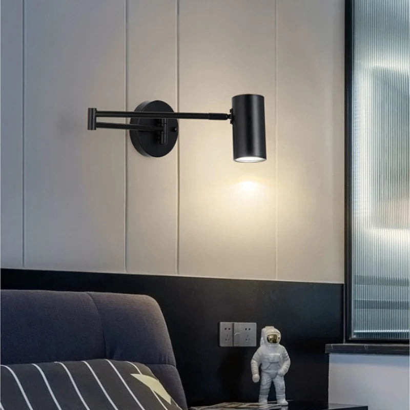 applique murale moderne rotative à bras télescopique pliable - vue 4 sur 18