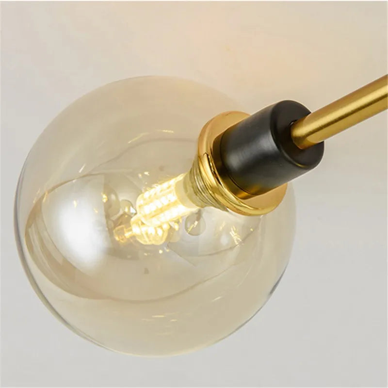 Plafonnier en verre nordique G9 LED lumière industrielle en métal pour chambre salon salle à manger étude maison intérieur loft lumière