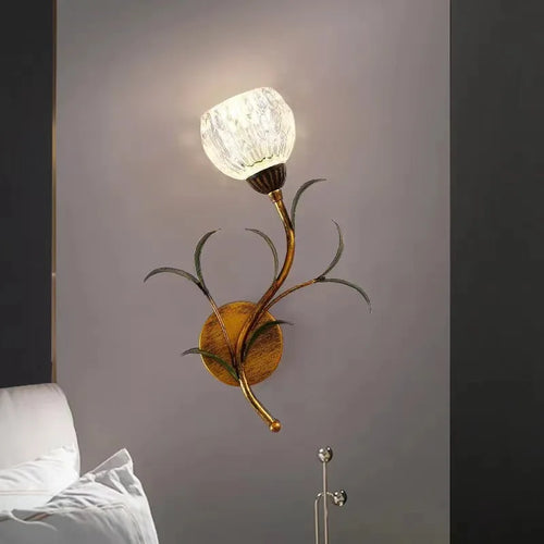 applique murale à led rétro avec fleurs pour décoration élégante - vue 5 sur 12
