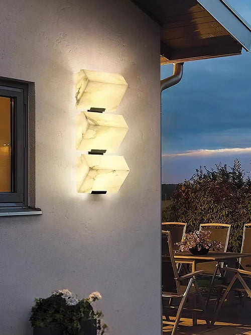 applique murale led étanche pour intérieur et extérieur géométrique