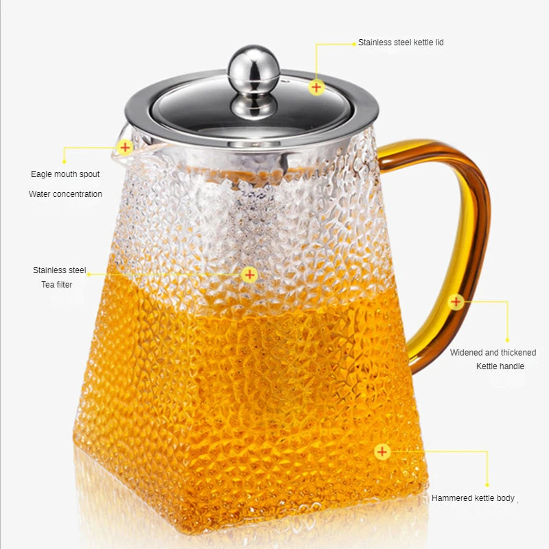 Theiere verre martele filtre inox infusion the 300ml - vue 6 sur 7
