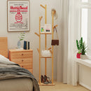 support en bambou naturel pour vêtements et accessoires décoratifs
