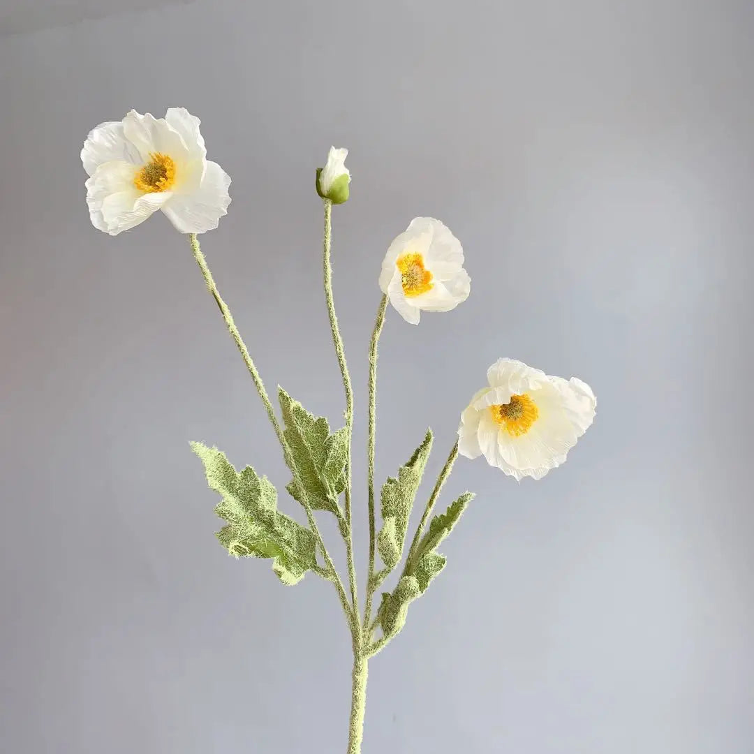 bouquet de fleurs artificielles pavot pour décoration maison jardin fête - vue 17 sur 26