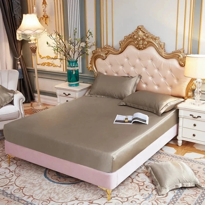 drap-housse haut de gamme en satin de luxe élastique