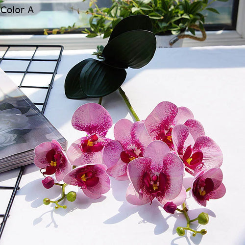 fleurs artificielles orchidées décoratives pour mariage et jardin - vue 7 sur 7