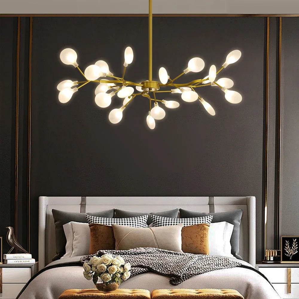 plafonnier en verre branches de luciole design moderne et élégant - vue 6 sur 11