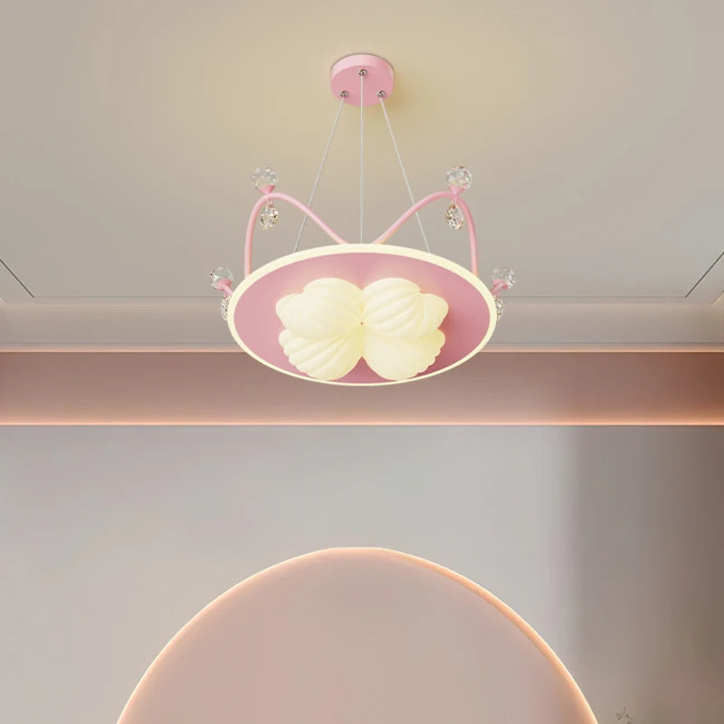 lustre nuage cristal romantique pour chambre d'enfant décoratif - vue 3 sur 21