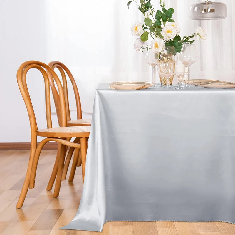 Nappe satin douce pour table fête mariage banquet