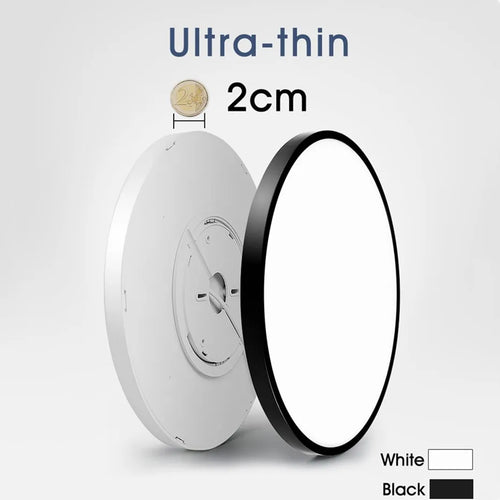 plafonnier led ultra mince moderne rond montage en surface - vue 6 sur 24
