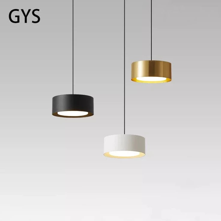 Suspension LED acrylique blanc noir or blanc