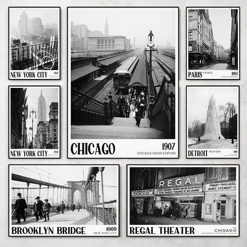 photographie vintage noir et blanc architecture urbaine new york paris - vue 2 sur 19