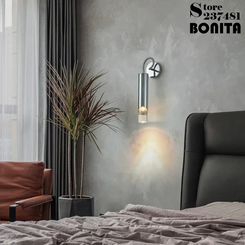 applique murale moderne en aluminium minimaliste bras pivotant design chic - vue 5 sur 10