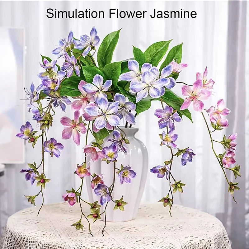 fleurs artificielles suspendues jasmin décoration mariage pour balcon - vue 3 sur 10