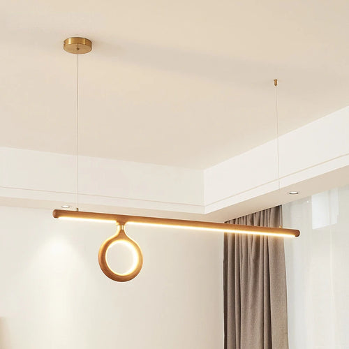 lustre en bois nordique style japonais pour éclairage intérieur