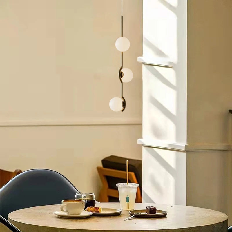 suspension moderne en verre luminaire décoratif d'intérieur - vue 5 sur 10