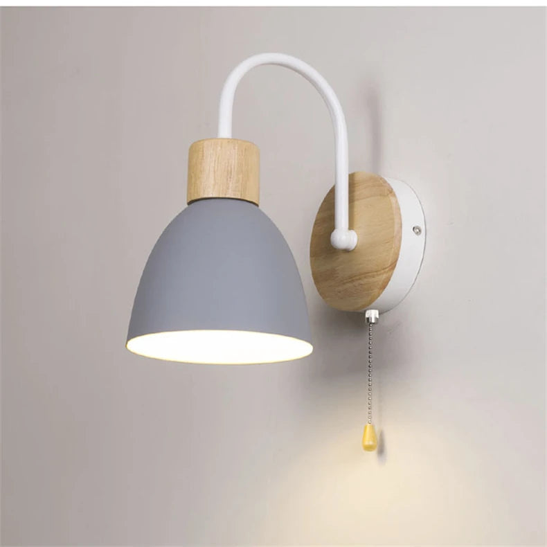 applique nordique moderne macaron avec interrupteur led décoration maison - vue 13 sur 18