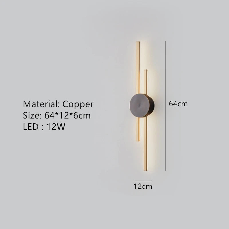 applique murale led minimaliste en laiton pour restaurant - vue 17 sur 18