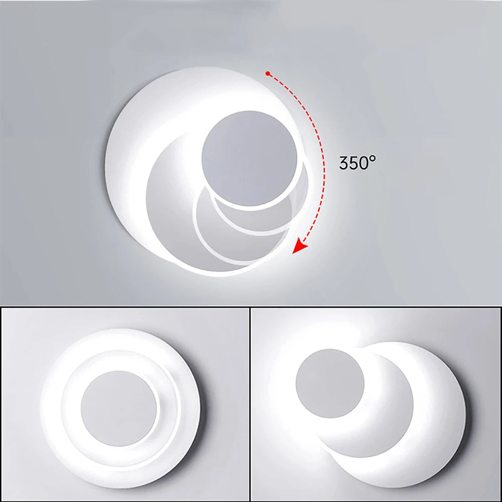 Applique murale LED moderne rotative - vue 8 sur 10