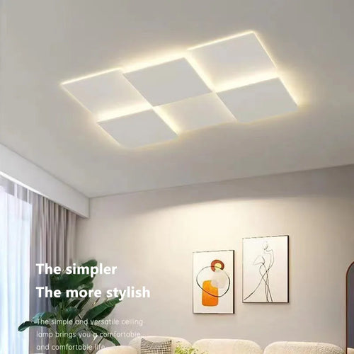 plafonnier led moderne pour décoration d'intérieur luminaire intelligent - vue 2 sur 10