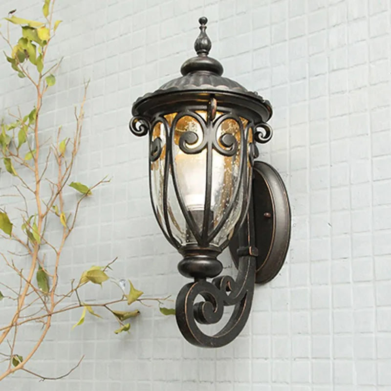 Applique murale extérieure européenne rétro étanche porte patio - vue 4 sur 12