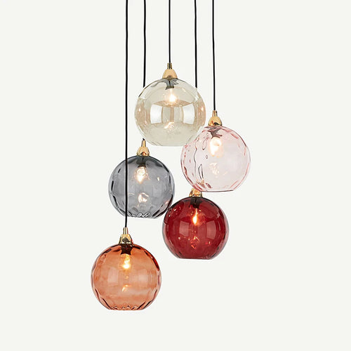 lustre en verre coloré lumineux pour restaurant - vue 2 sur 25