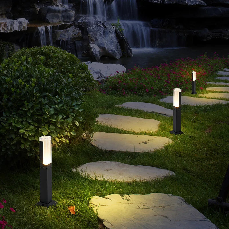 lampe led extérieure étanche éclairage moderne pour jardin et allée - vue 3 sur 8