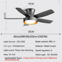 ventilateur de plafond moderne avec lumière pour l'été