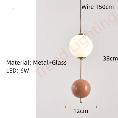 lampe suspendue led en verre avec fil réglable 4000k - vue 11 sur 12