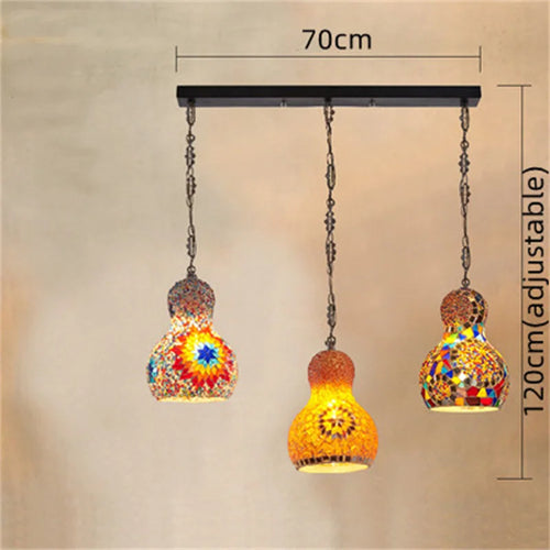 lustre en mosaïque turque fait main style art déco romantique en verre coloré - vue 17 sur 16