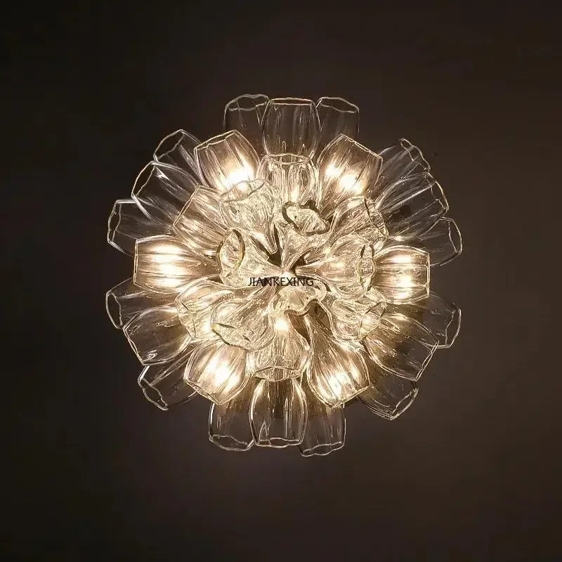 suspension art déco en verre pour intérieur moderne et élégant - vue 6 sur 8