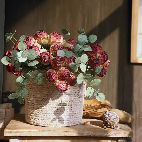 bouquet de roses artificielles en soie décorations rétro pour divers espaces - vue 5 sur 9