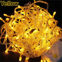 guirlande lumineuse extérieure 100 led étanche pour fêtes et décorations