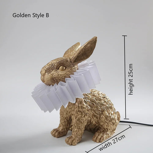 lampe de chevet lapin en résine style nordique décorative et moderne