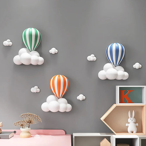 ballon à air chaud 3d décoration murale en relief