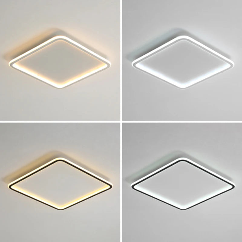 plafonnier à panneau carré ultra mince design moderne pour intérieur - vue 3 sur 6