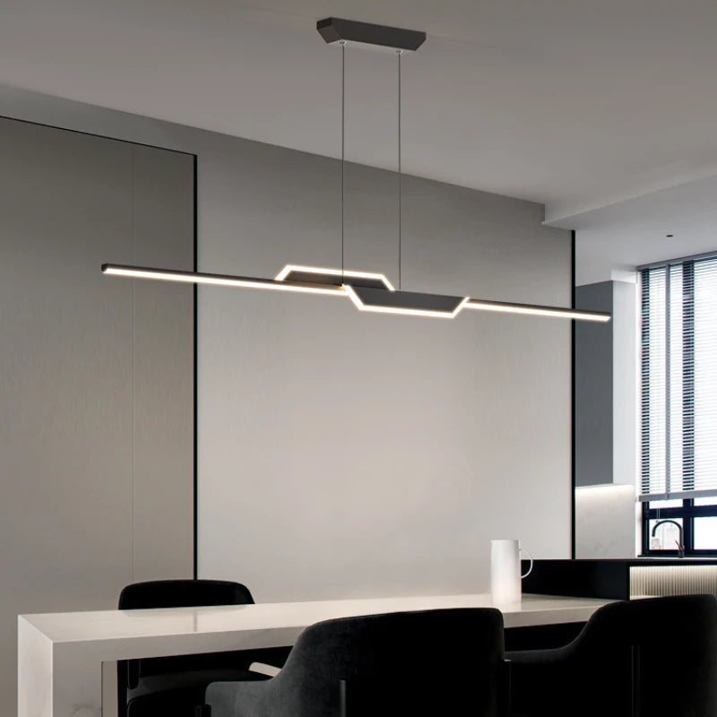 suspension led linéaire moderne pour décoration intérieure élégante - vue 3 sur 7