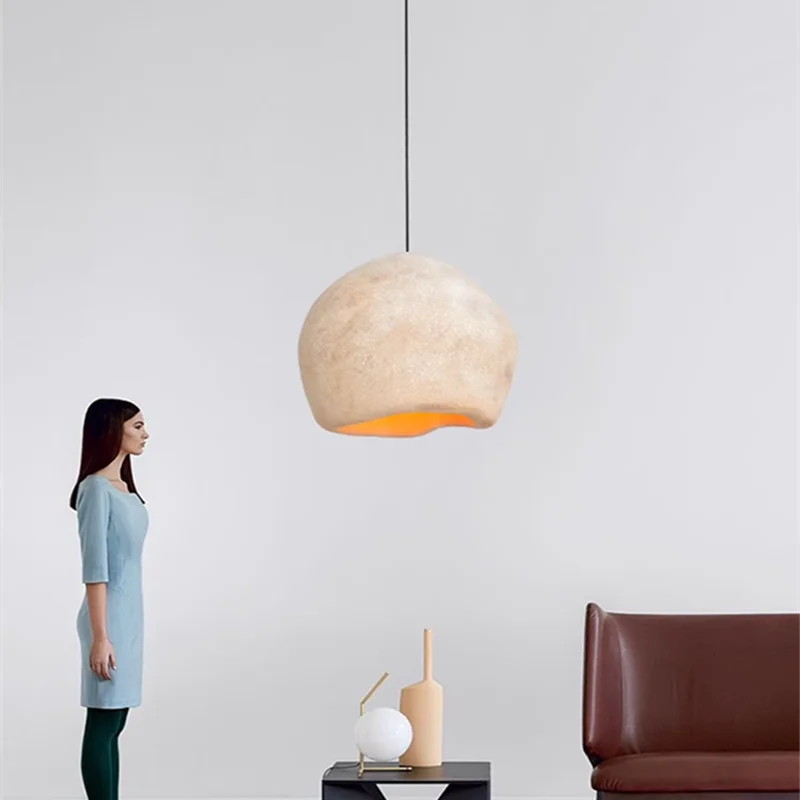Wabi Sabi nordique LED Lustre salle à manger lampes suspendues Lustre barre suspension lampe décor à la maison Loft luminaire suspendu