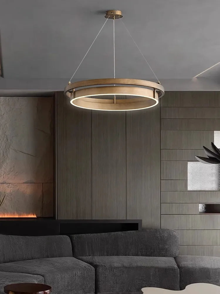 lustre style Italie LED décor à la maison Bronze créatif rond minimaliste