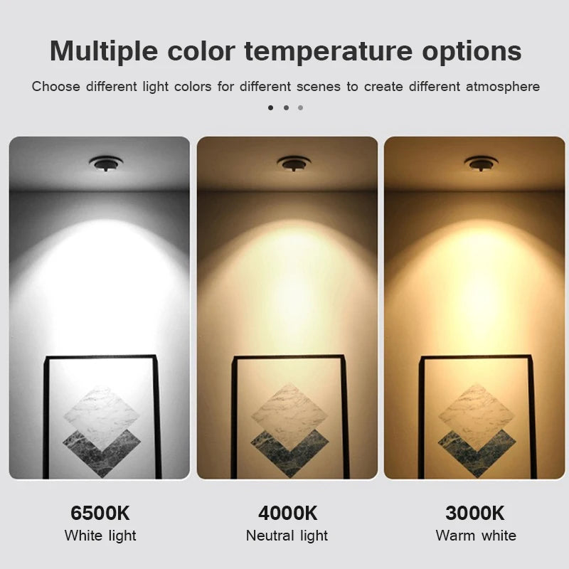 spot led encastrable réglable à 360 degrés intensité variable - vue 6 sur 5